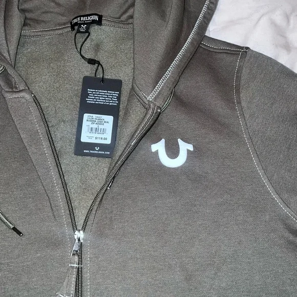 True religion Logo Seal Zip Hoodie